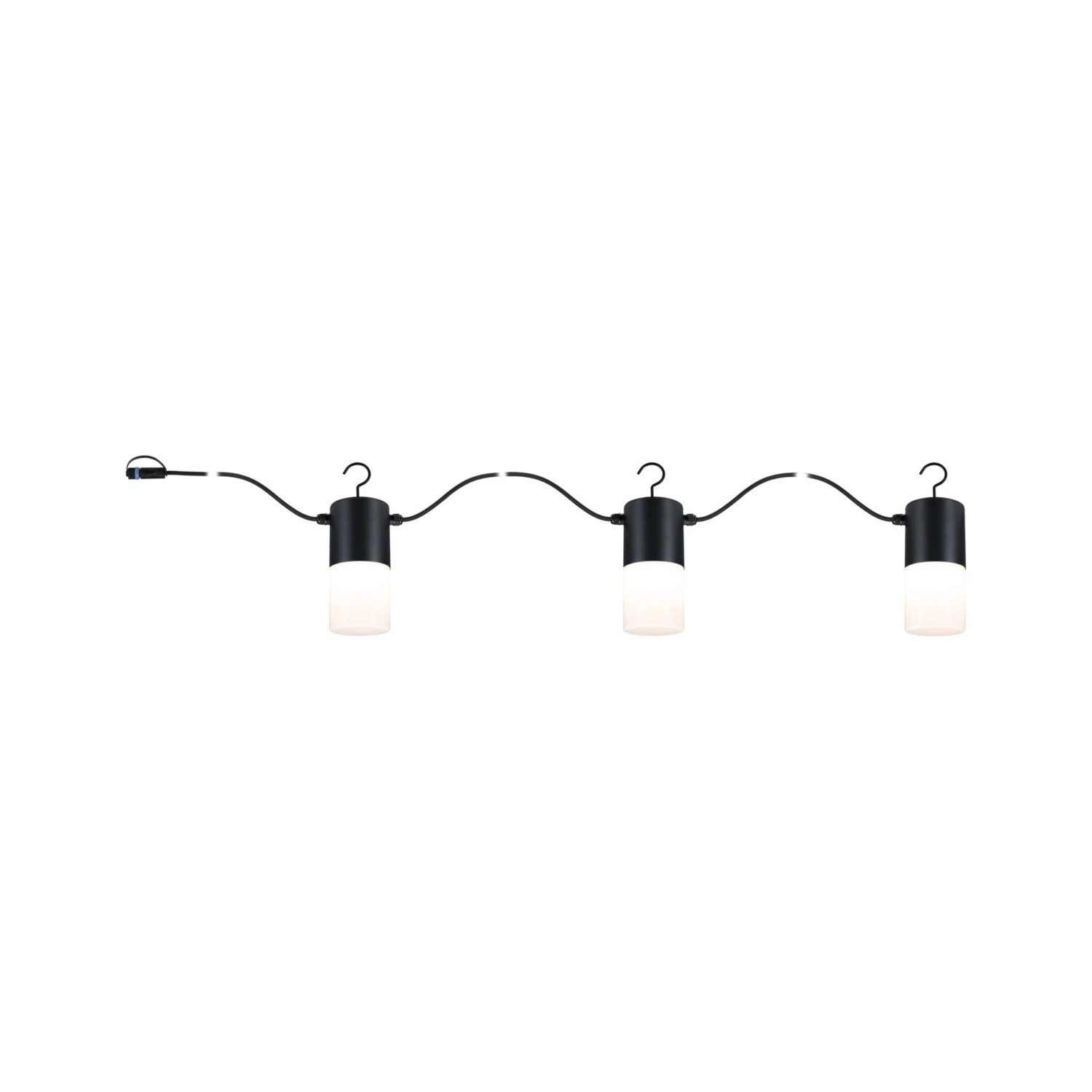 Paulmann LED-Lichterkette Plug & Shine Tubs IP44 3000 K 3 x 2 W Anthrazit