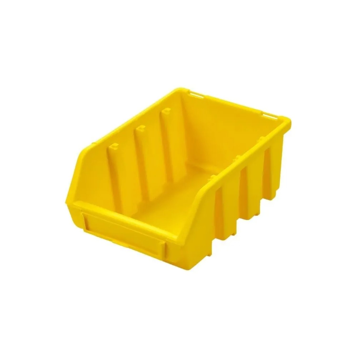 Gelbe PROREGAL Sichtlagerbox aus Polypropylen, 7,5x11,6x16,1 cm, für Aufbewahrungssysteme.