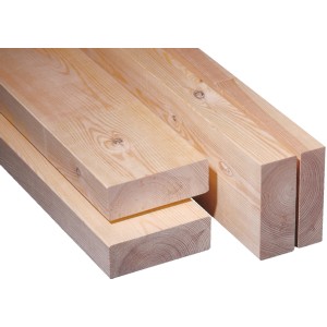 Kiefer Konstruktionsvollholz, 6x12x300 cm, gehobelt und gefast.