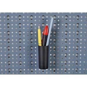 Küpper Systemhalter-Köcher-Set an Lochwand mit Stiften. Werkzeugaufbewahrung für Ordnung in der Werkstatt.