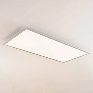Dimmbares LED Panel Zento in Alu, 120x60cm, für Küche & Büro. Inkl. Leselampe.