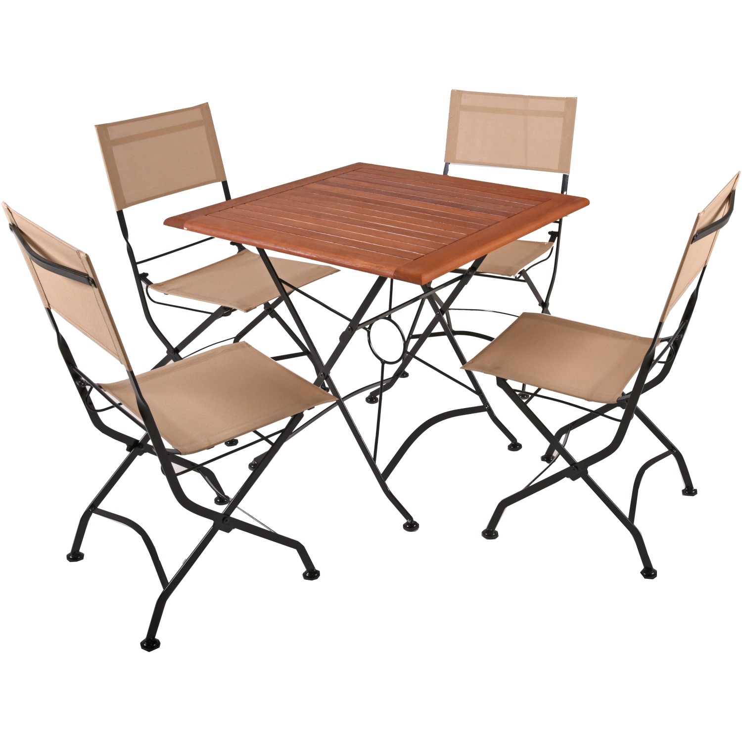 Garden Pleasure Gartenmöbel-Set Triest 5-teilig Holzfarben FSC®