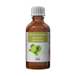 Eilo Sauna Duftkonzentrat Grüne Limone, 50 ml Flasche für Saunaöfen & Zubehör.