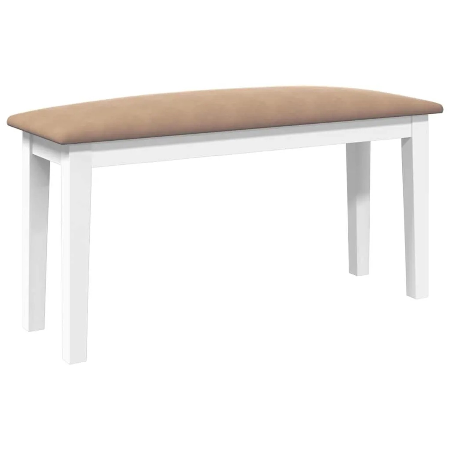 vidaXL Bank 90 cm Weiß Massivholz Gummibaum 4102600