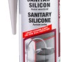 Weiße Kartusche Fischer Sanitärsilicon DSSA 310ml für Bad & Küche.