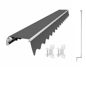 Eclipse Economy Gelenkarmmarkise Manuell 3,0x2,5m inkl. Wetterschutzhülle Tuchfarbe Grau