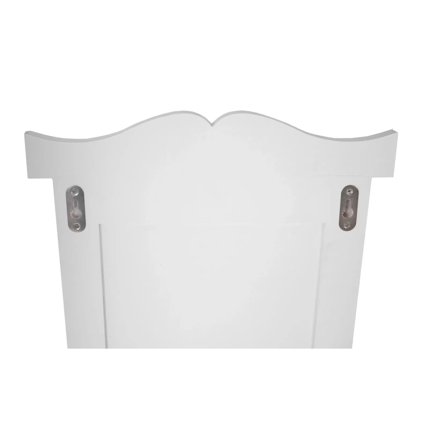 MCW Wandgarderobe H33 2er-Set, weiß lackiert, Rückansicht mit Aufhängung.