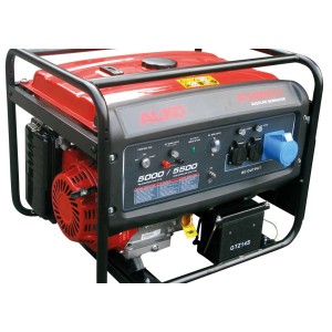 Roter Al-Ko Stromerzeuger 6500 D-C mit schwarzem Tragerahmen. Leistungsstarker Generator für Baustelle und Garten.