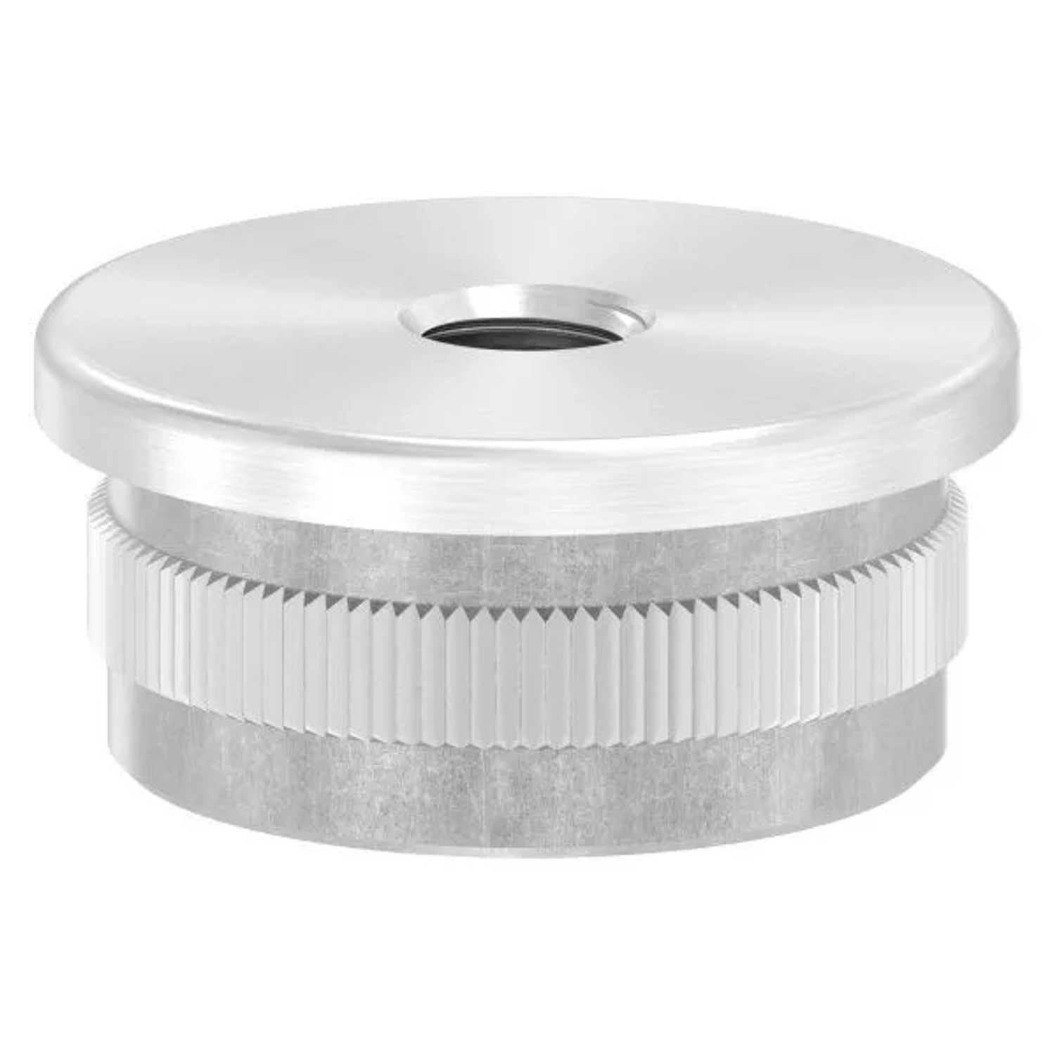 FeNau Einsteckkappe Edelstahl V2A Für Rohr Ø 33,7 mm 2,0 mm WS M8 Gewinde Flach
