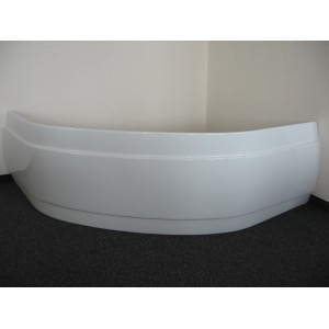 Weiße Acrylschürze für Lima Badewanne, 150 cm, zur einfachen Badewannenverkleidung.