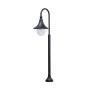 Schwarze Lindby Außenleuchte Daphne aus Aluminium, 1-flammig, E27, für Garten und Terrasse.