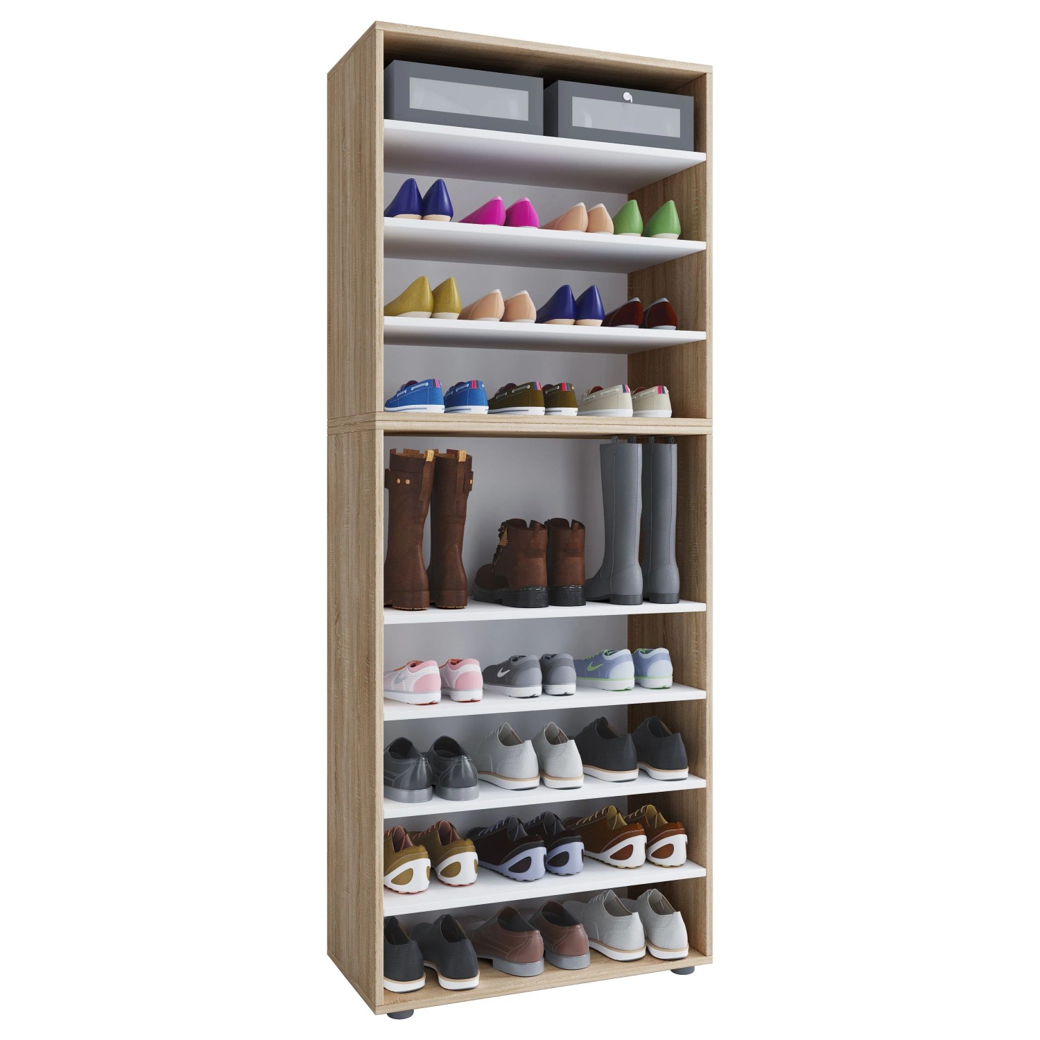 VCM Schuhschrank Lona Sonoma-Eiche