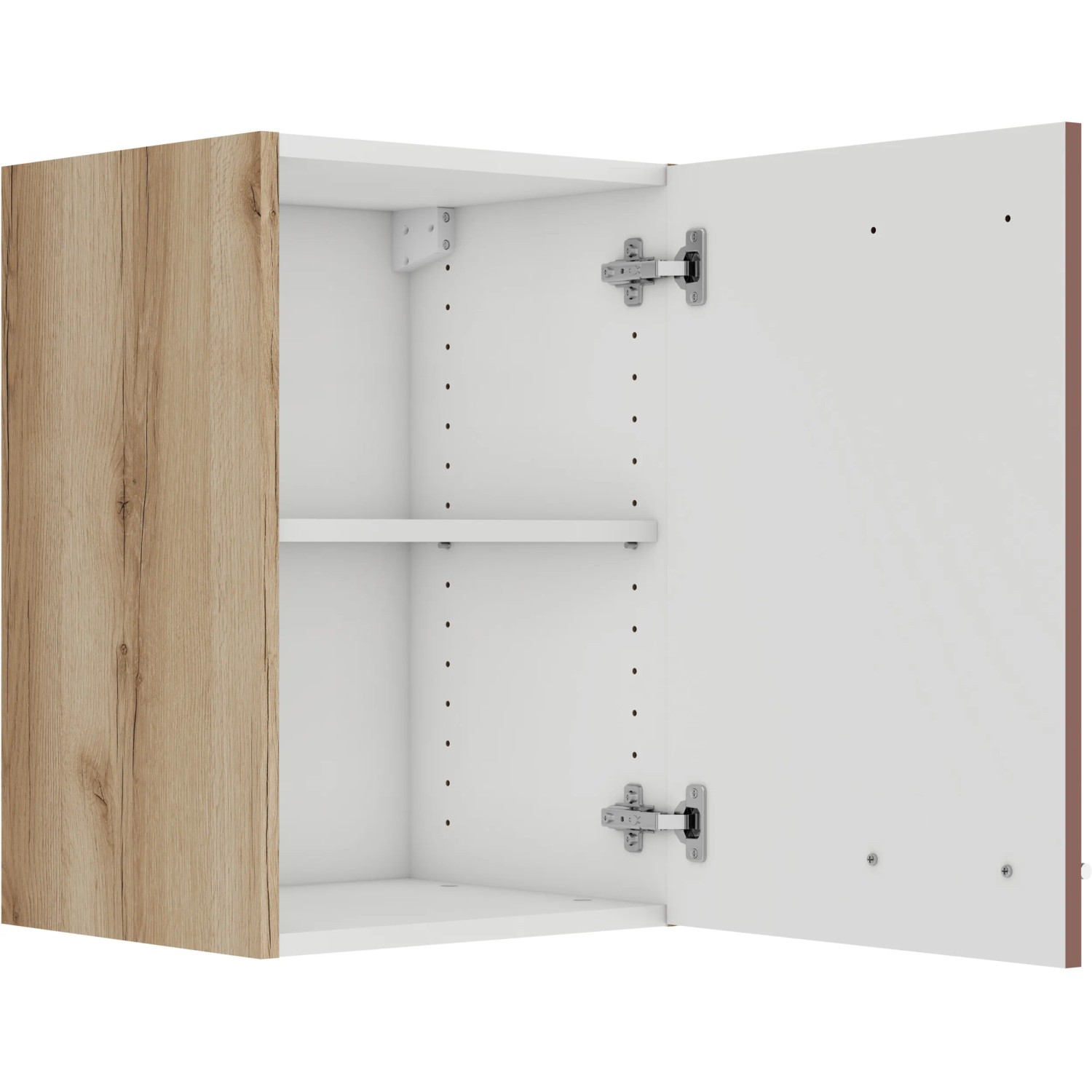 OPTIFIT Bari407 Küchen-Hängeschrank, 40 cm, Rostrot/Wildeiche, mit Tür und Einlegeboden.
