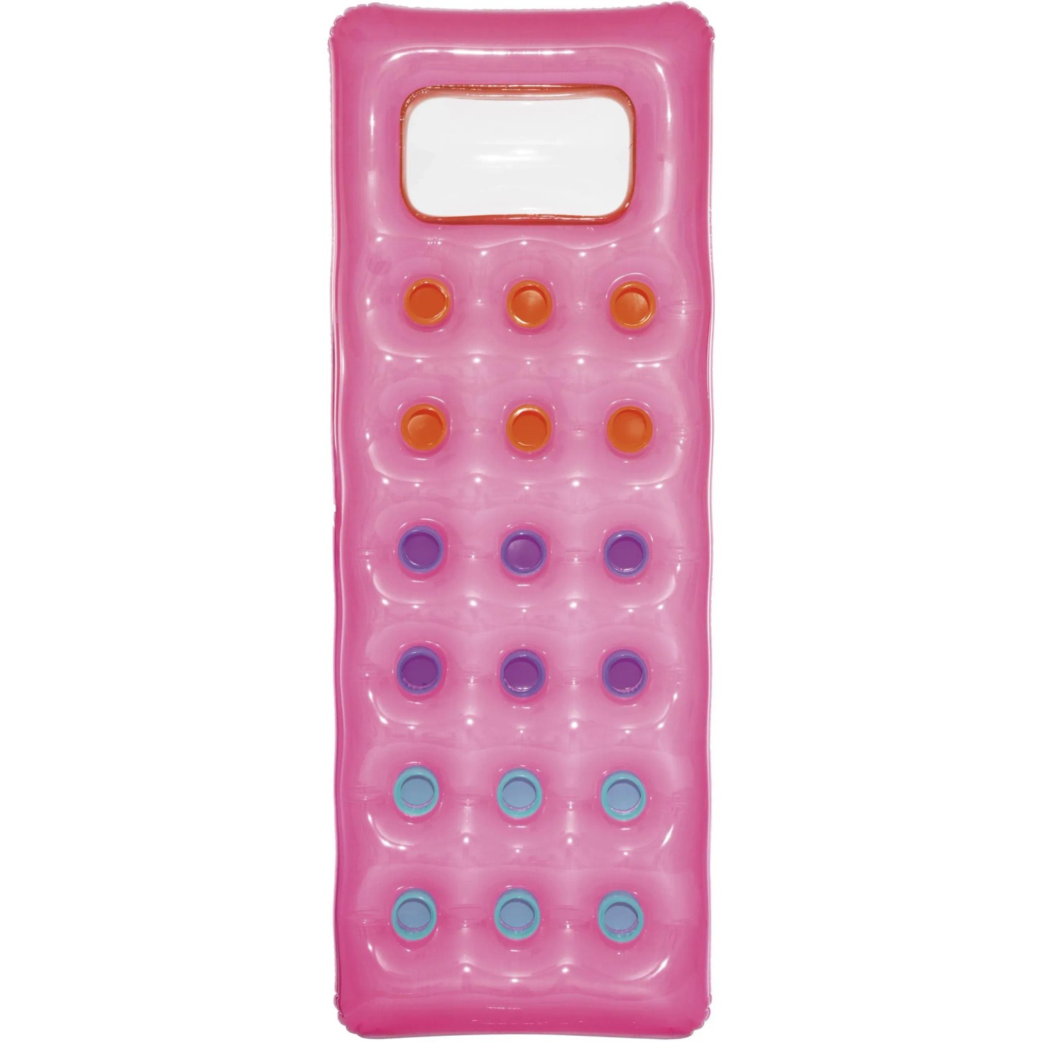 Bestway Luftmatratze, rosa, mit Fenster und farbigen Akzenten. Ideal für Badespaß!