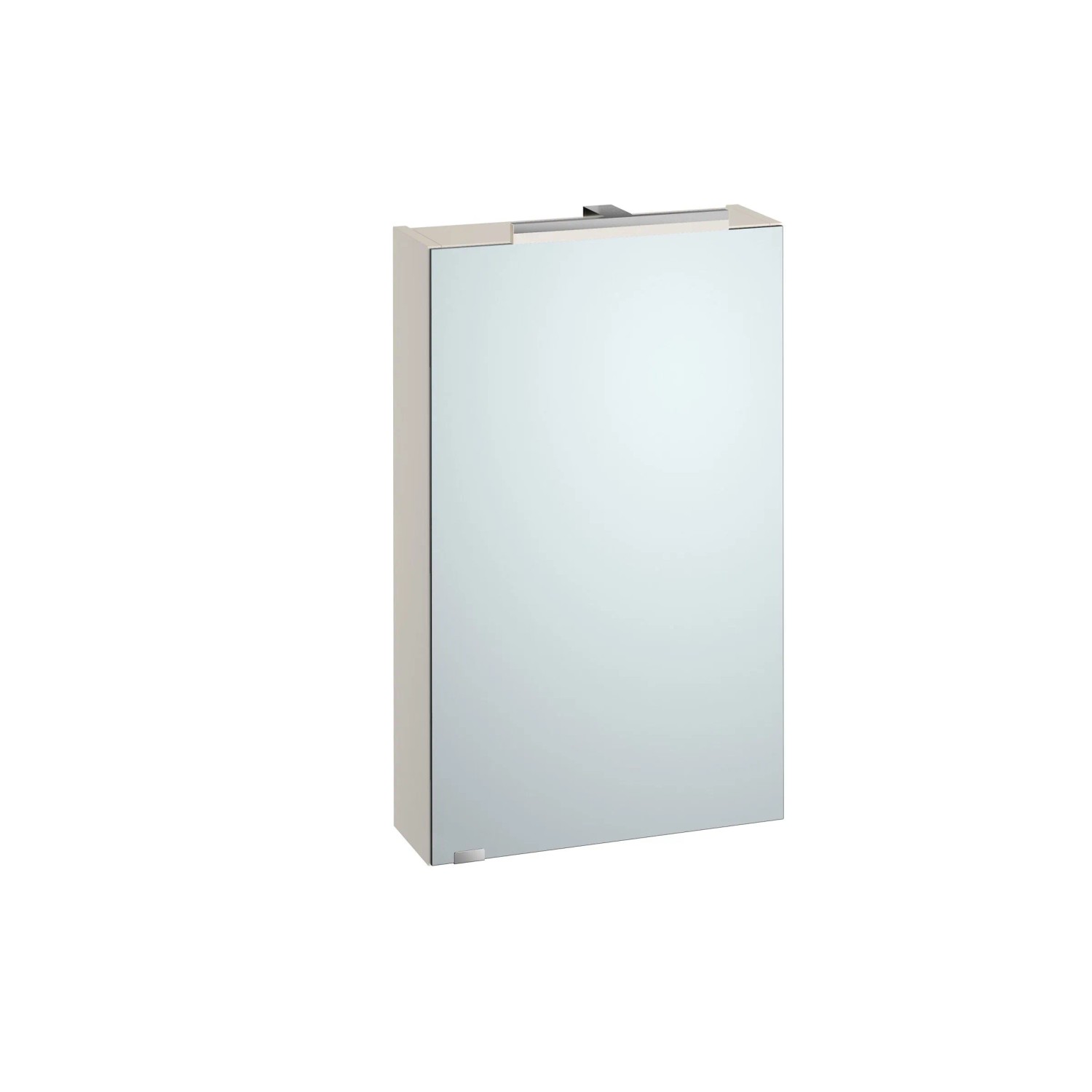 Erst-Holz Badschrank Spiegelschrank mit Licht und Steckdose Taupe