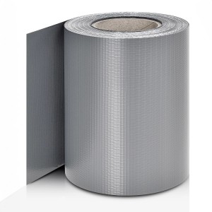 Juskys PVC Sichtschutzstreifen, hellgrau, 19cm hoch, auf Rolle für Zaunbau & Sichtschutz.