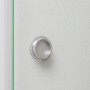 Detailaufnahme: AICA Glasschiebetür mit Griffmuschel, Mattglas für Sichtschutz.