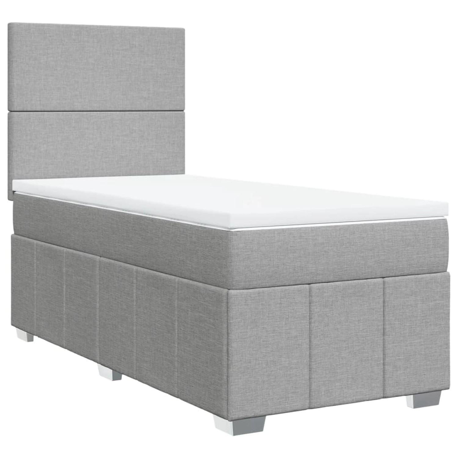 vidaXL Boxspringbett mit Matratze Hellgrau 80x200 cm Stoff 3291488 günstig online kaufen