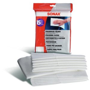 Sonax Poliervlies 15 Stück für Autopflege: Weiche Poliertücher für glänzende Lacke.