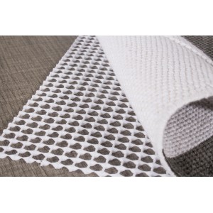Weiße Andiamo Teppichunterlage mit Gitterstruktur, 60x120 cm, für Teppichgleitschutz.
