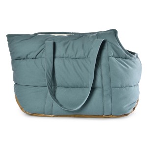 Grüne Heim Tiertragetasche Forest, 45x20x35 cm, gesteppt und mit Tragegriffen.