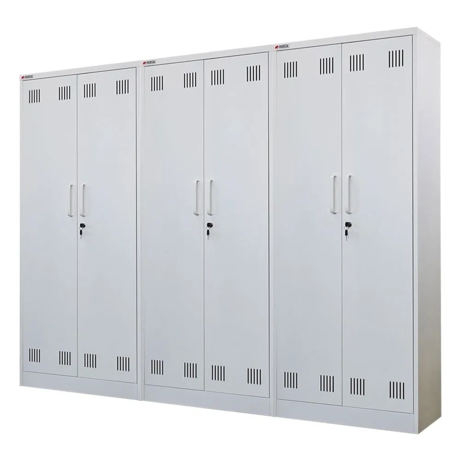 PROREGAL Mega Deal 3x Putzmittelschrank Rhino Metall 2 Türen Abschließbar B günstig online kaufen