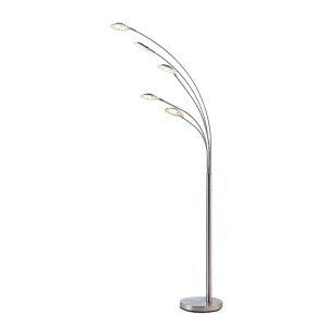 Moderne Lindby LED Stehlampe Anea, 5-flammig, aus Alu für Wohnzimmer.