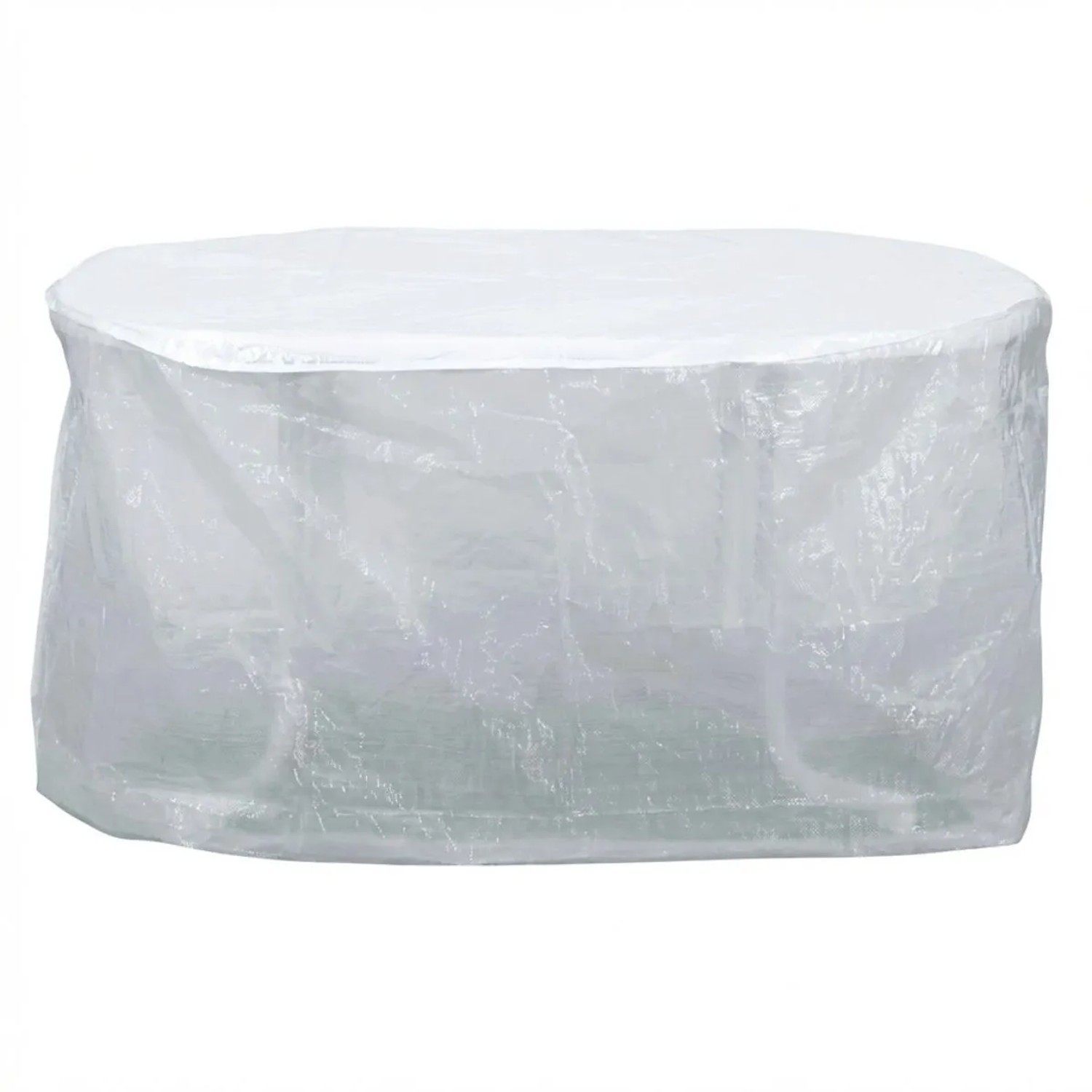 Boni-Shop Gartentisch-Schutzhülle Transparent Kunststoff 125 x 83 cm