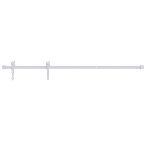 vidaXL Schiebetürbeschlag 200 cm Stahl Weiß 151702