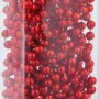 500 cm rote Weihnachtsgirlande mit glänzenden Kugeln in transparenter Box.