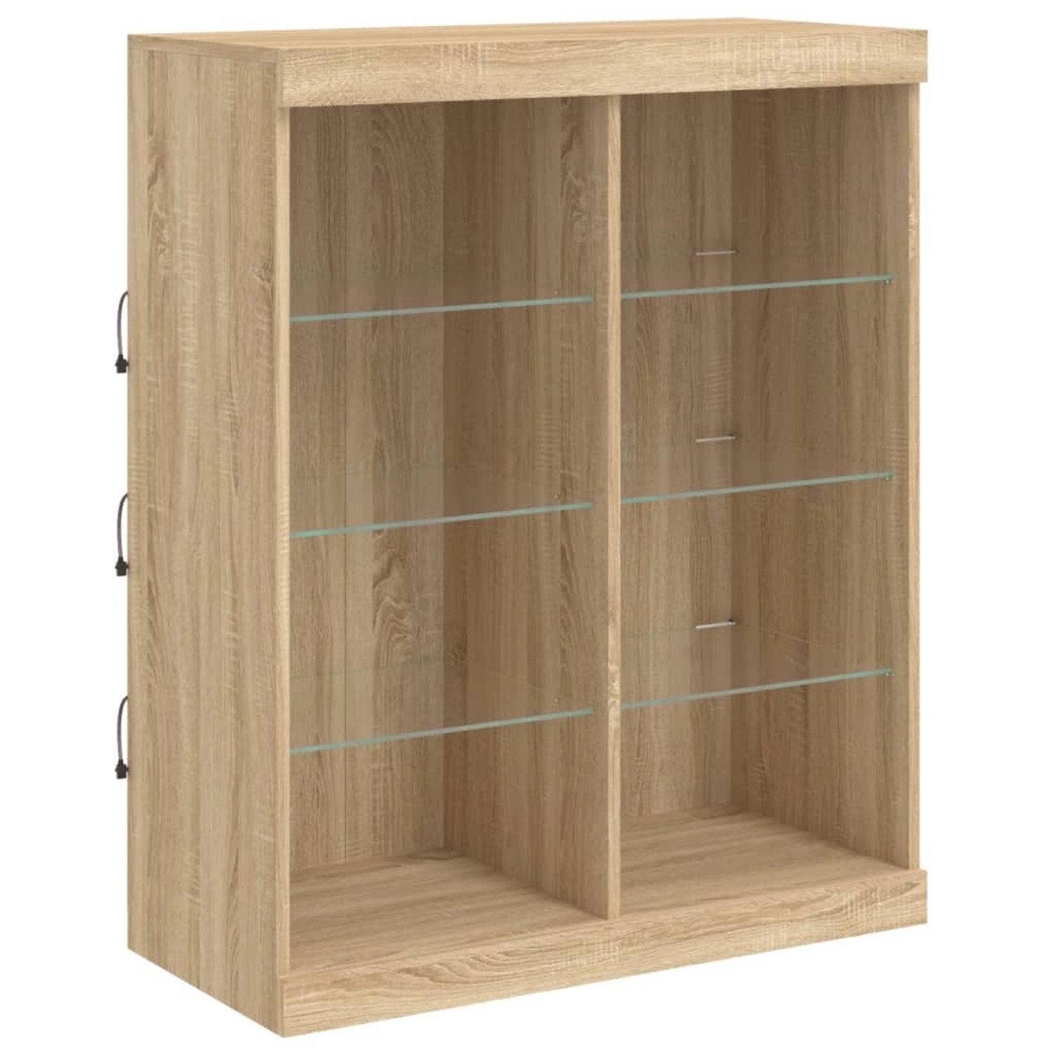 vidaXL Sideboard mit LED-Leuchten Sonoma-Eiche 81x37x100 cm 836716 günstig online kaufen