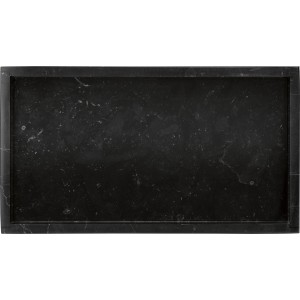 Schwarze Marmorschale „Midnight Mystery“, 27x15cm, Deko-Figur für stilvolle Akzente.