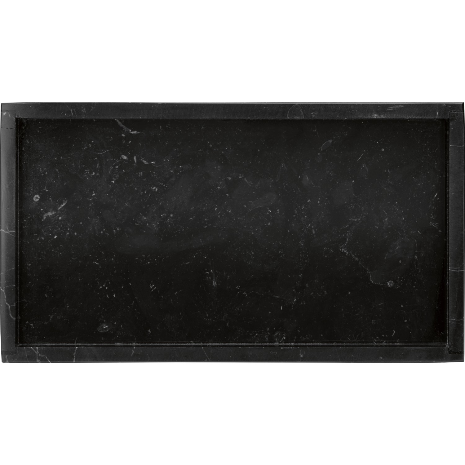 Schwarze Marmorschale „Midnight Mystery“, 27x15cm, Deko-Figur für stilvolle Akzente.