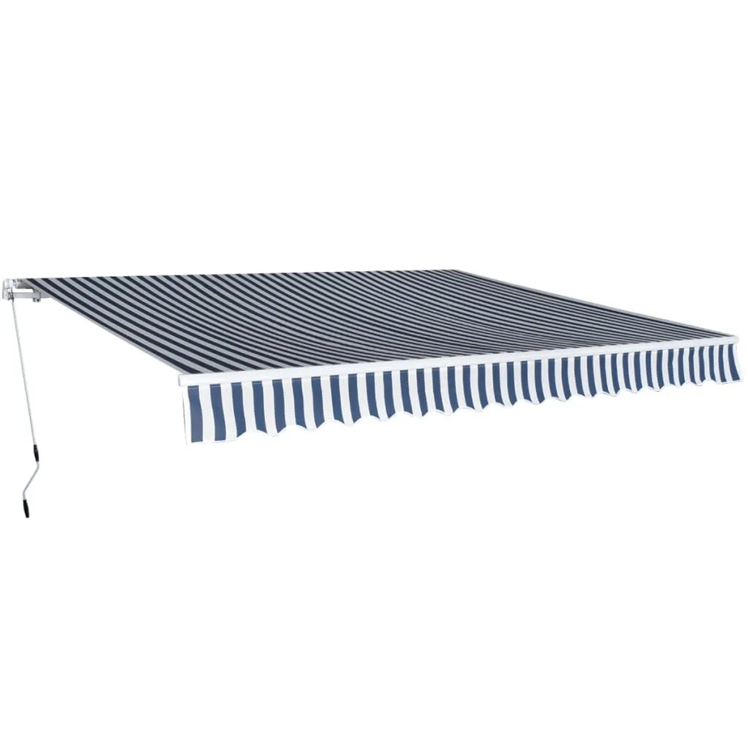 vidaXL Gelenkarmmarkise 400 cm Blau/Weiß 275570