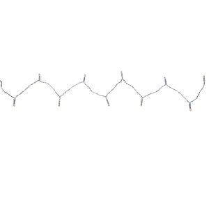 Globo LED-Lichterkette, 10 LEDs, Metall Silber, 90 cm, Warmweiß für Innen.