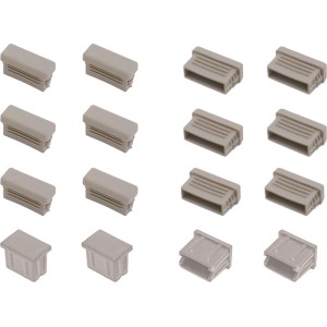 Fußkappen, 16er Set, beige, für Jamapa Gartenmöbel.