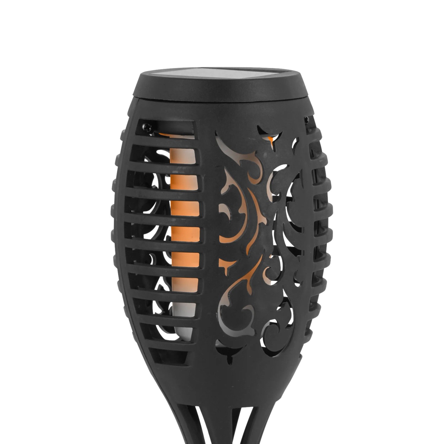 LED Solarfackel Flammeneffekt Schwarz 2er Set kaufen bei OBI