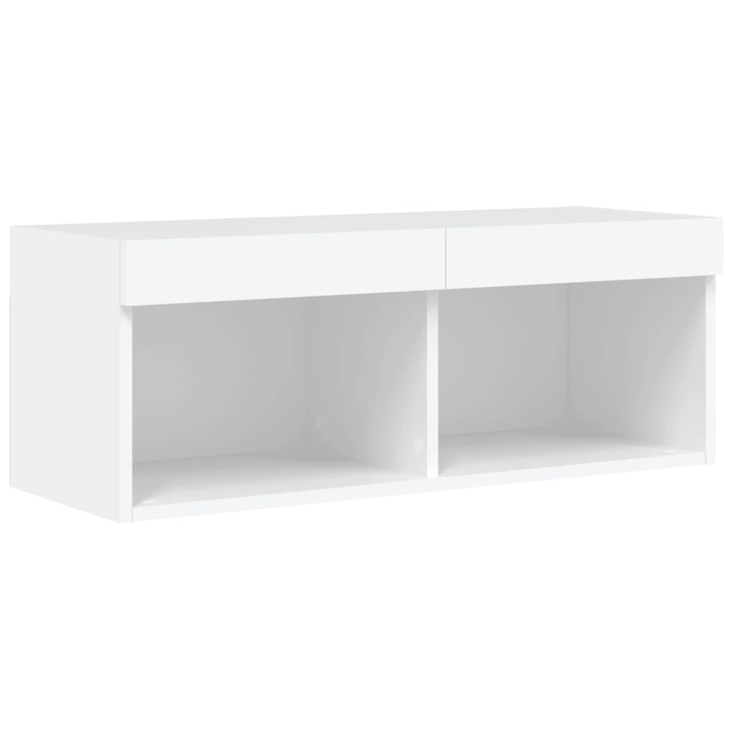 vidaXL TV-Schrank mit LED-Leuchten Weiß 80x30x30 cm 837141 günstig online kaufen