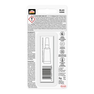 Pattex Glas Sekundenkleber 3g Tube, transparent zum Kleben von Glas.