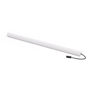Somfy Notladegerät für Rollladen mit Solarantrieb, weißer Stab mit schwarzem Stecker.