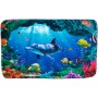 Sanilo Badteppich Delphin Korallen, 70x110 cm, mit Unterwasserwelt-Motiv.