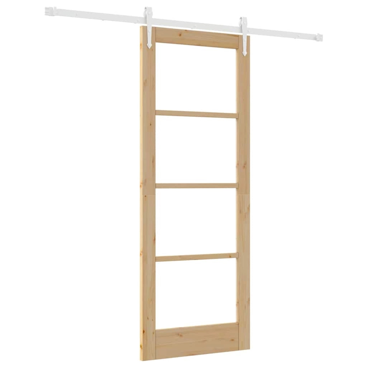 vidaXL Schiebetür Braun 78 x 202 cm Holz und Metall 3332411 günstig online kaufen