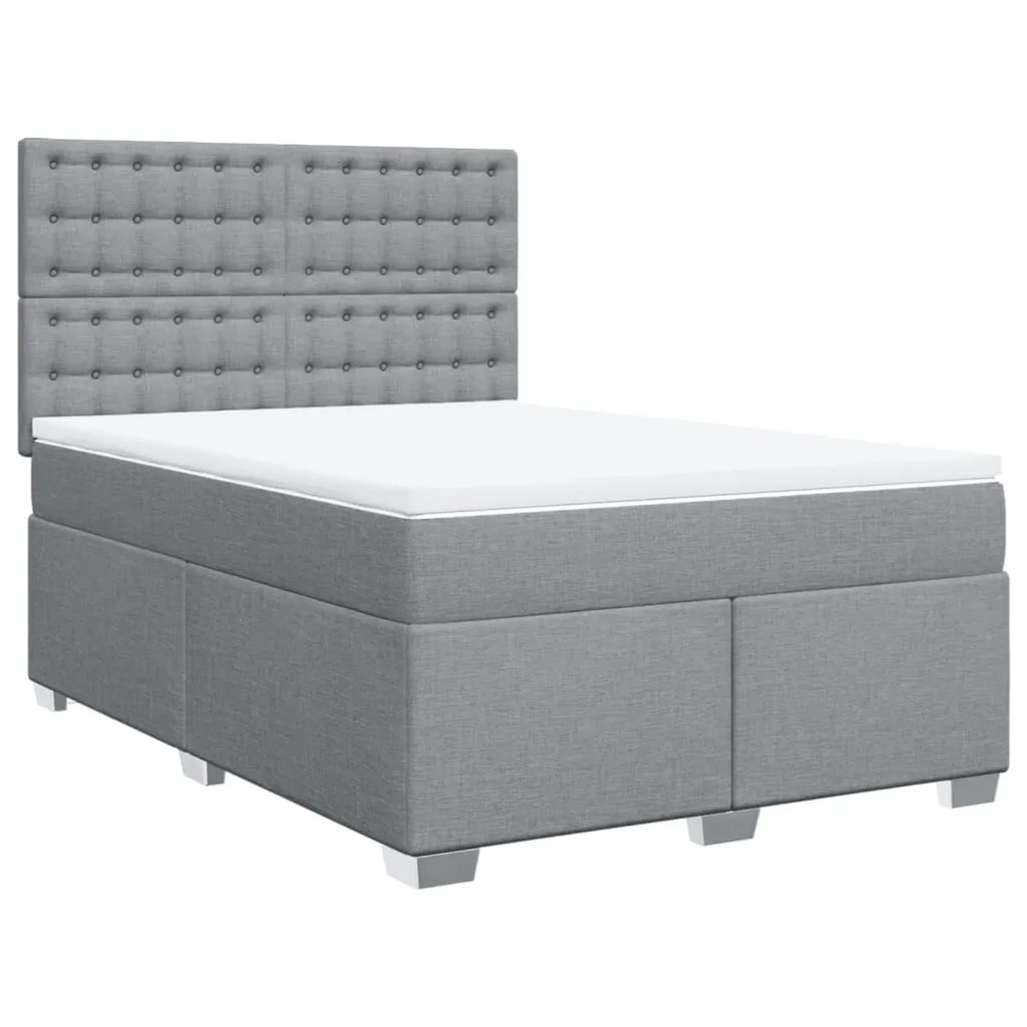 vidaXL Boxspringbett mit Matratze Hellgrau 160x200 cm Stoff 3290553 günstig online kaufen
