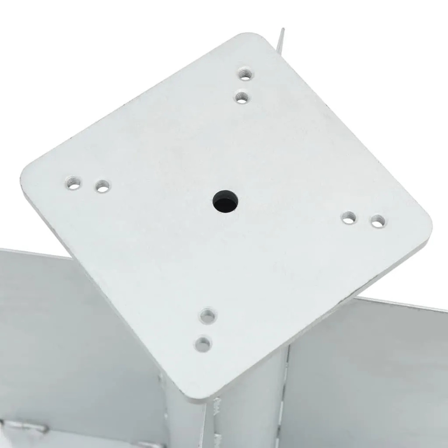 vidaXL Bodenhülse für Sonnenschirm Silbern 27,5x27,5x45 cm Stahl 4003368_5