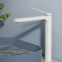 Emke Wasserhahn Waschbeckenarmaturen 335 x 233 x 46 mm Weiß Mischbatterie Küchenarmatur mit Luftsprudler_2