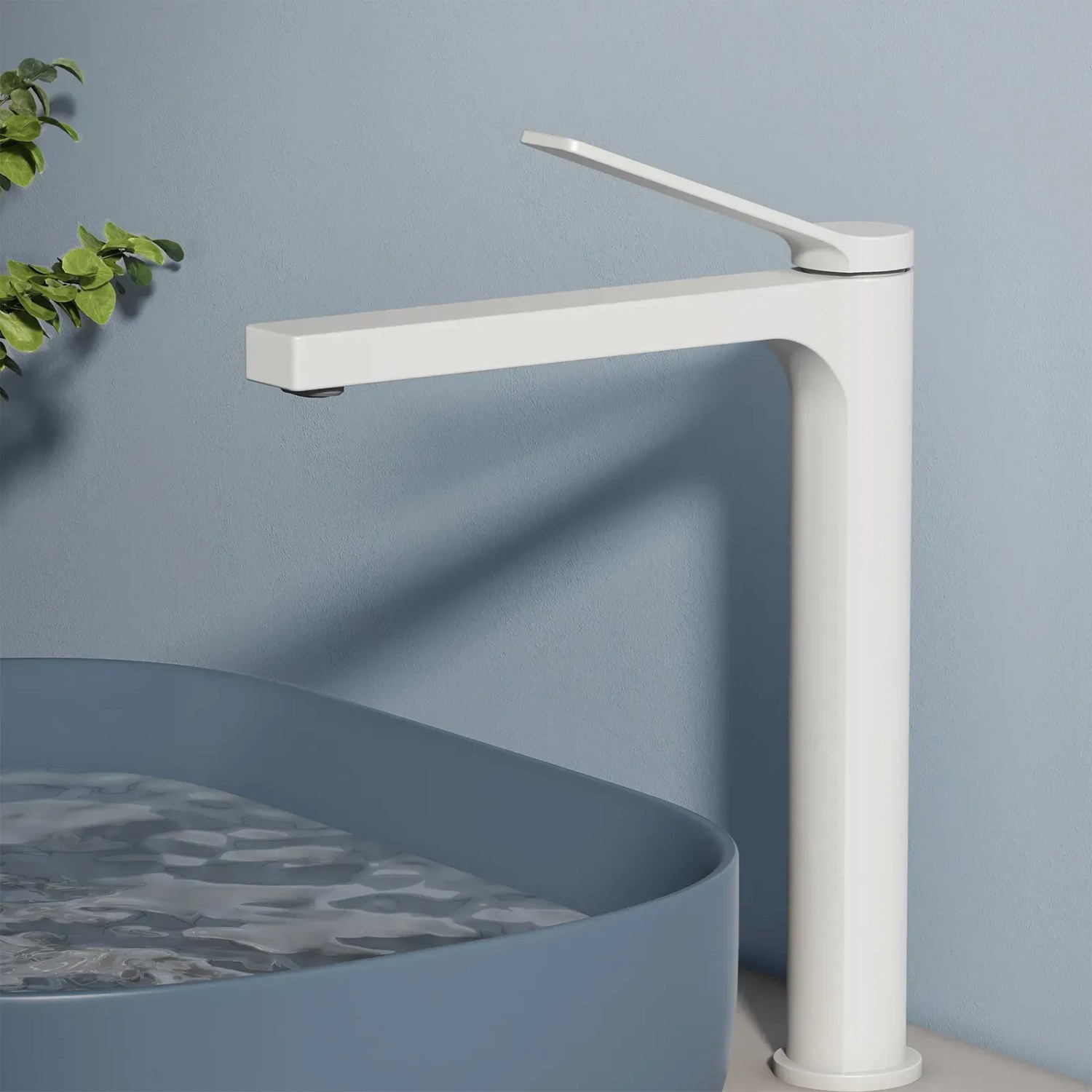 Emke Wasserhahn Waschbeckenarmaturen 335 x 233 x 46 mm Weiß Mischbatterie Küchenarmatur mit Luftsprudler_2