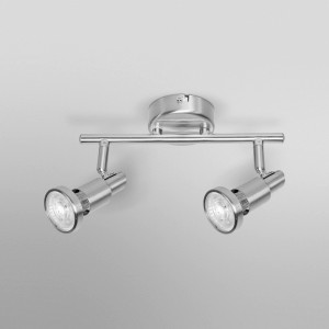 Ledvance LED-Spot, 2-flammig, silberfarben, 17 cm. Deckenleuchte mit zwei Strahlern.