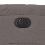 Detailaufnahme: Bedienelement am Relaxsessel mit Aufstehhilfe in Taupe.