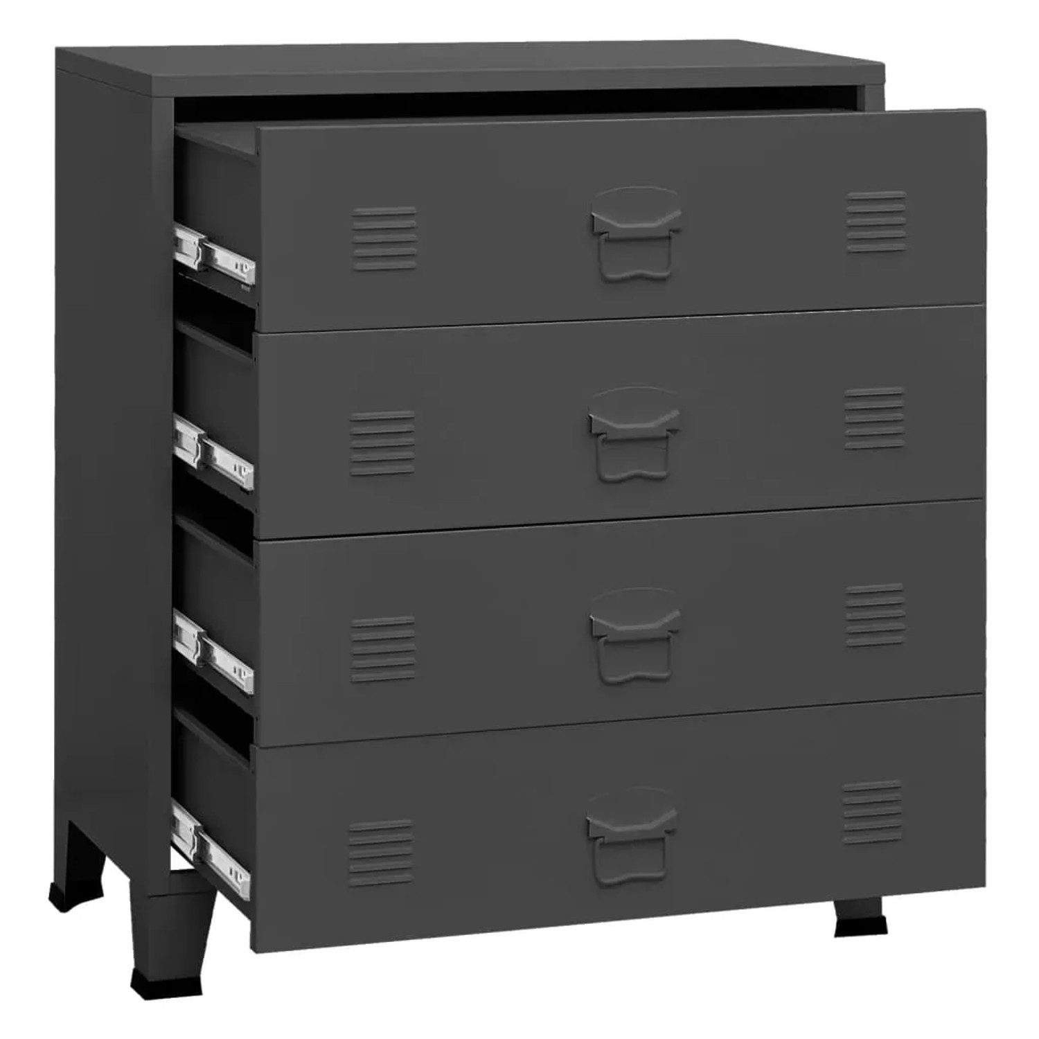 vidaXL Kommode mit Schubladen Industrial Anthrazit Metall 78 x 40 x 93 cm kaufen bei OBI