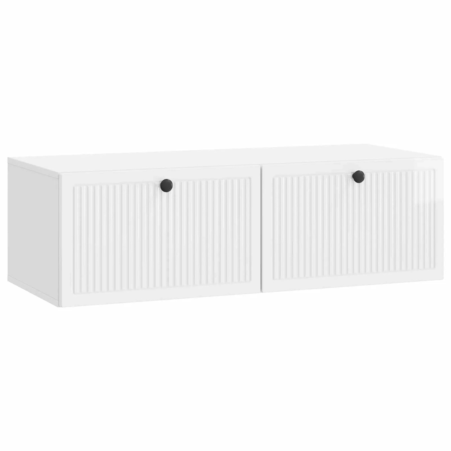 vidaXL Wandmontierter TV-Schrank Hochglanz Weiß 98 x 41 x 30 cm 898019
